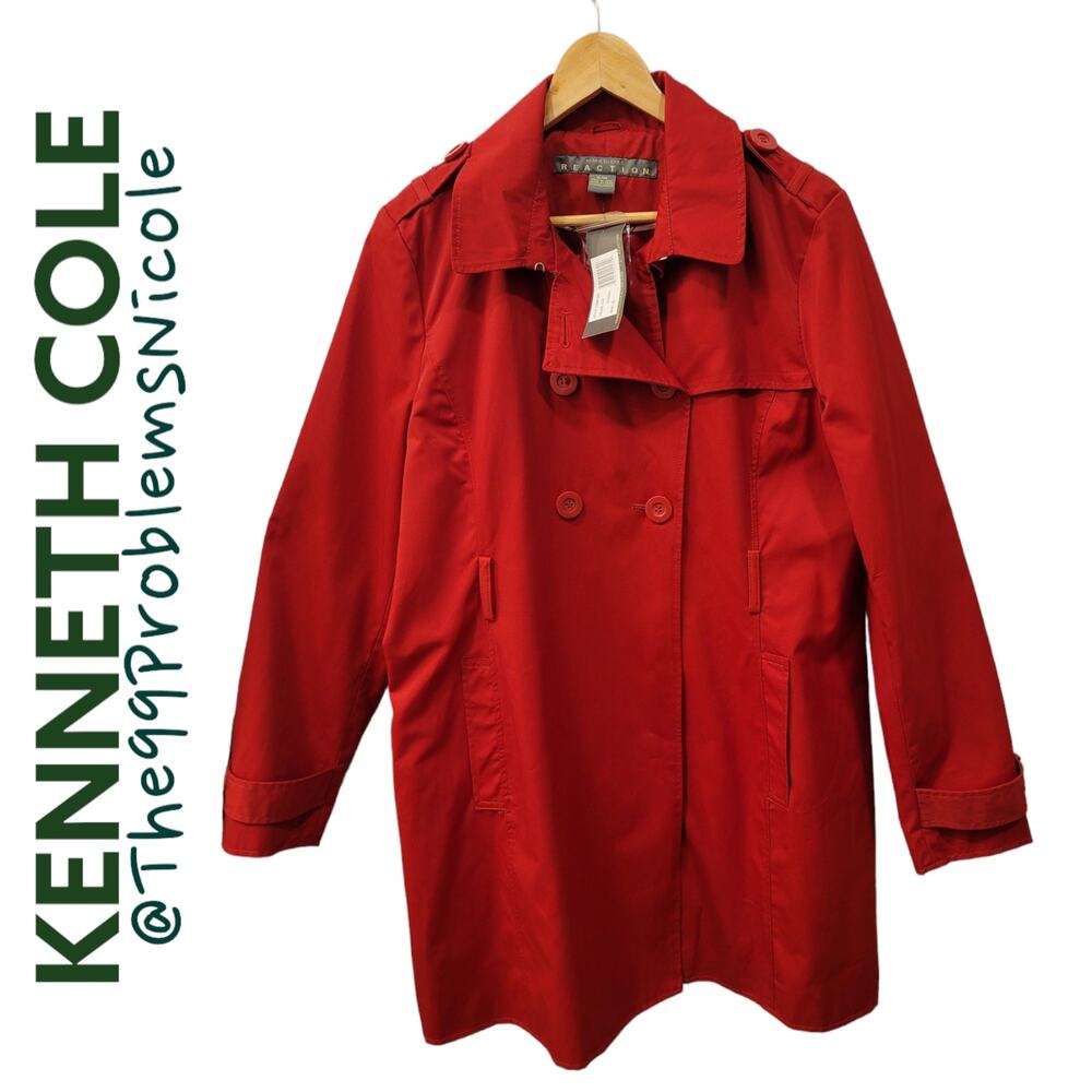 Kenneth Cole Red Trench Coat